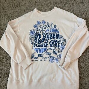 Woman’s Hollister 8th Annual Blossom Flower Fest Music Sweatshirt #Hollister